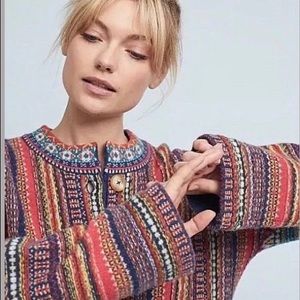 NWT Intarsia  Knit cardigan